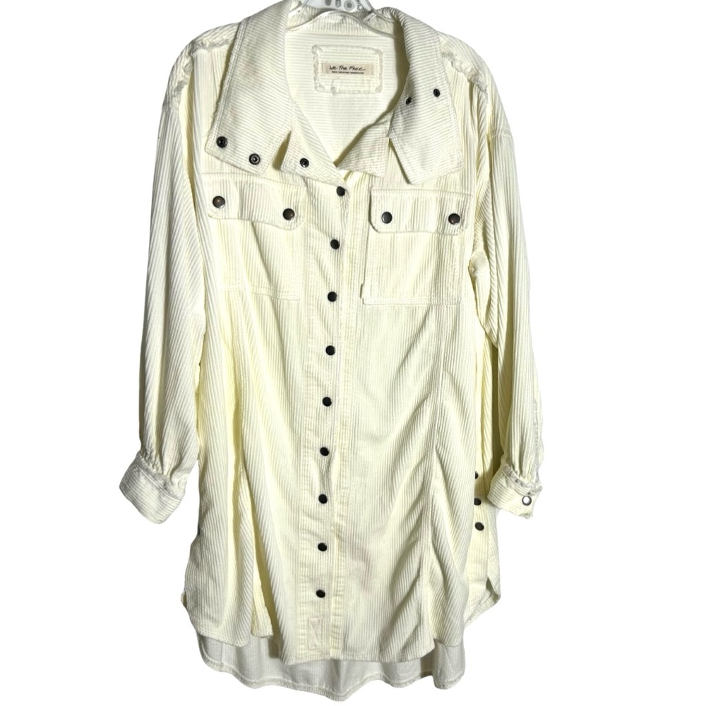 We the Free Women's Off White Corduroy Shirt Dress in Size S - Picture 1 of 16